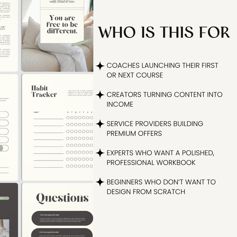 Editable Course Workbook Template